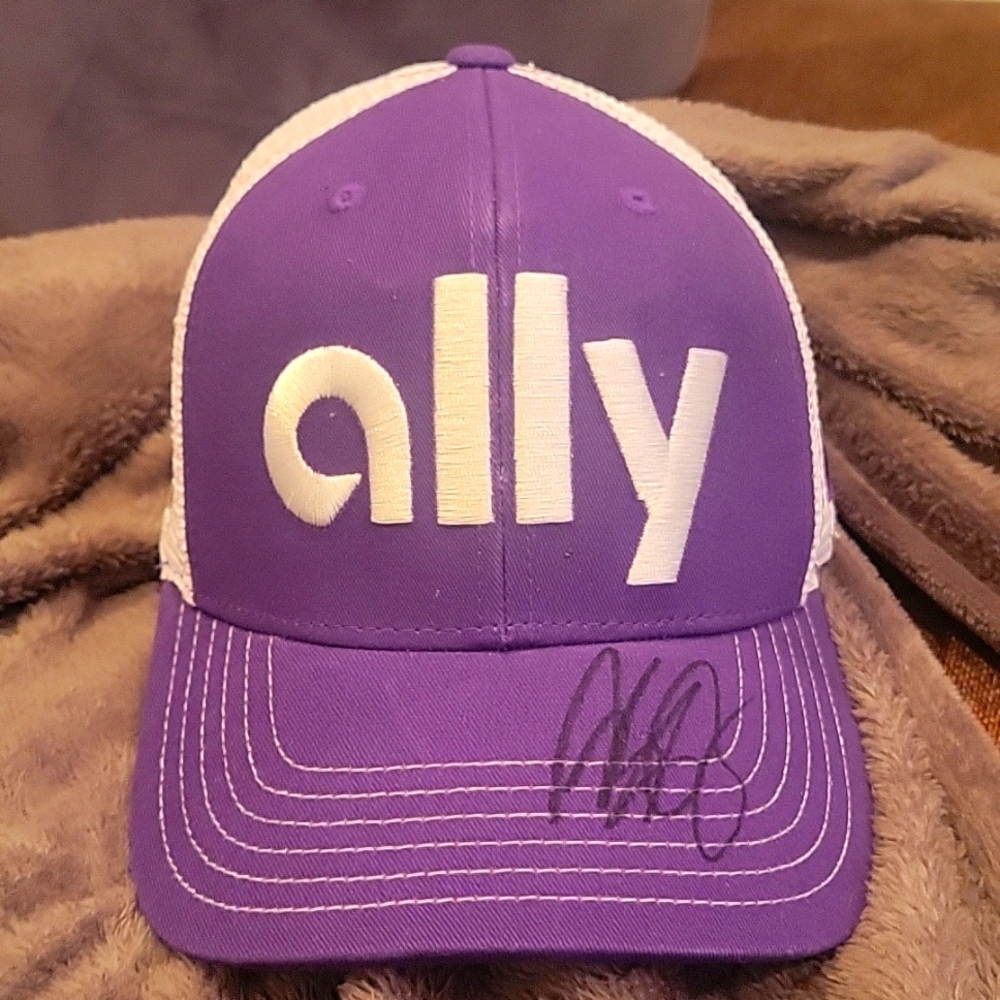 Ally Snapback Hat Autographed by Nascar Driver Alex Bowman